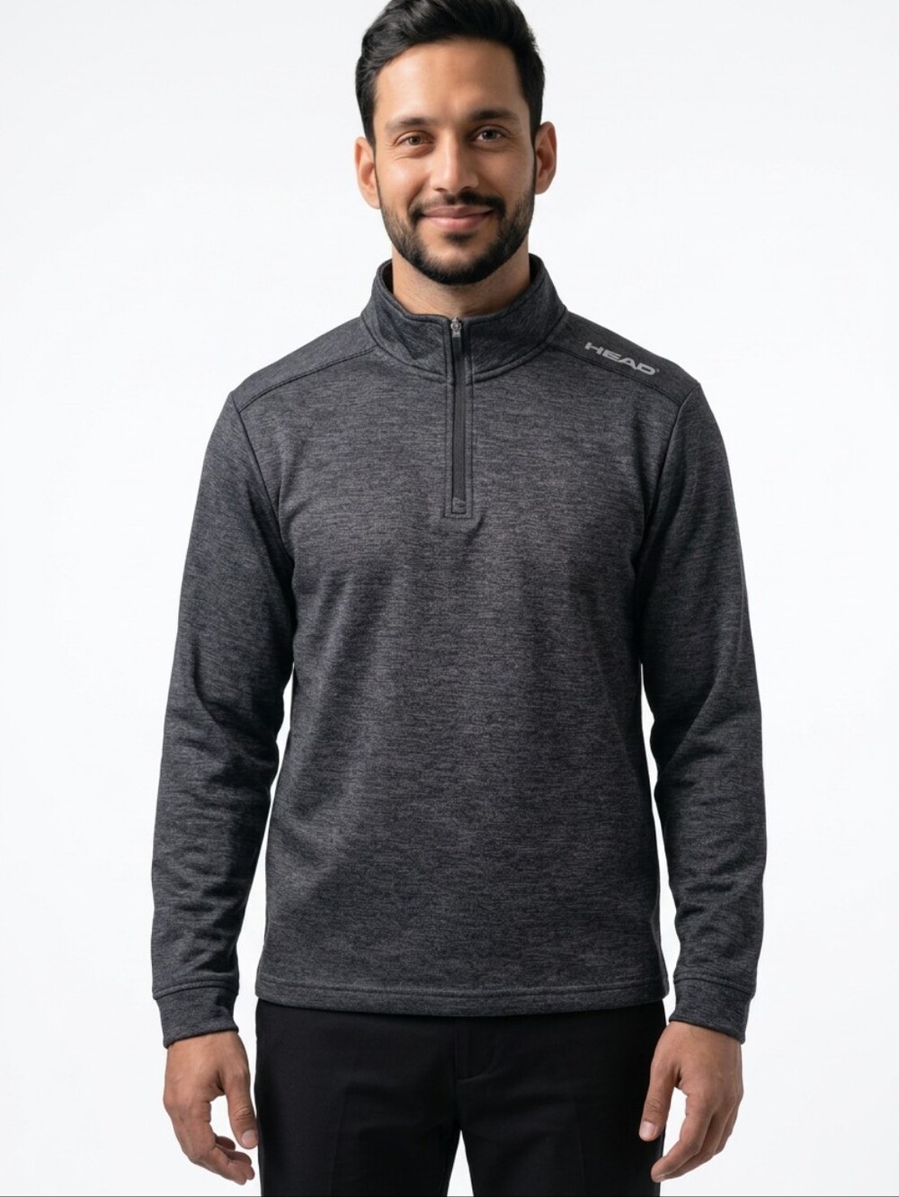HEAD Men's Dark Charcoal Quarter-Zip Performance Jacket